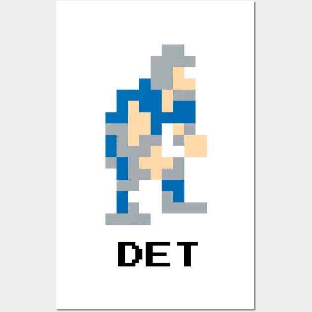 8-Bit Linebacker - Detroit Wall Art by The Pixel League
